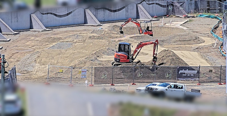 Launceston Pump Track Construction Image